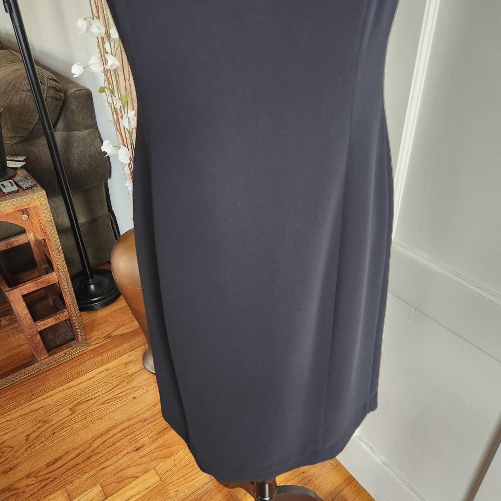 Jones New York Black Cocktail Dress with Embroidered Netting Sz 8 - Picture 3 of 8